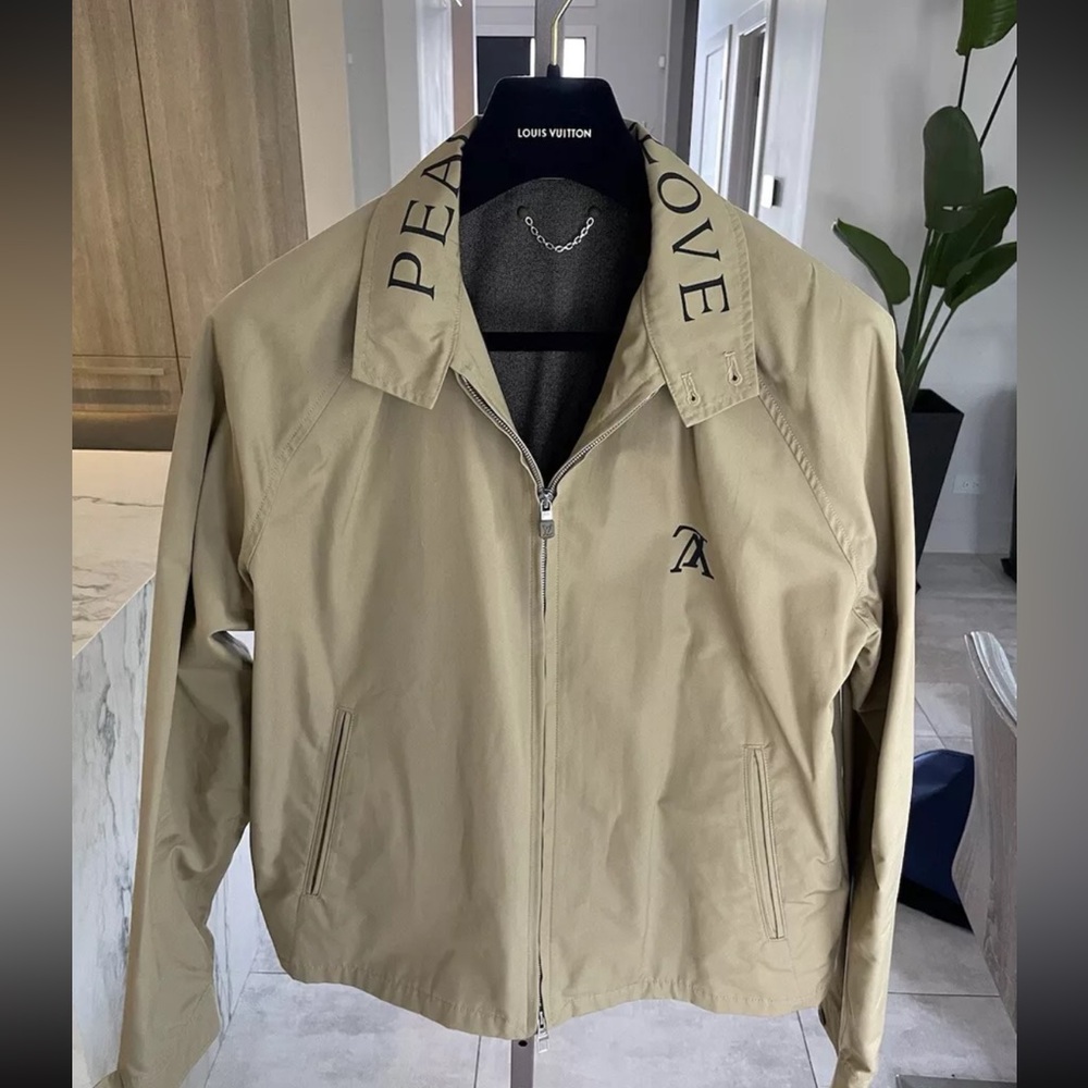 Louis Vuitton Peace And Love Harrington Jacket Size 52